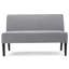 Tissu revêtu de tissu gris de 50 po, structure en bois massif, lin de haute qualité pour un design relaxant et contemporain, confortable pour votre maison, moderne pour améliorer l'esthétique