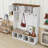 4-in-1 Hall Tree with Bench, Hooks and Cabinets