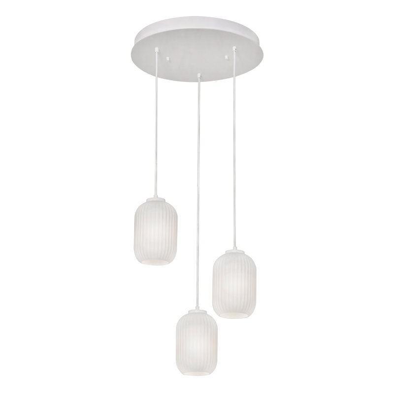 Darval 3 - Light White Cluster Pendant