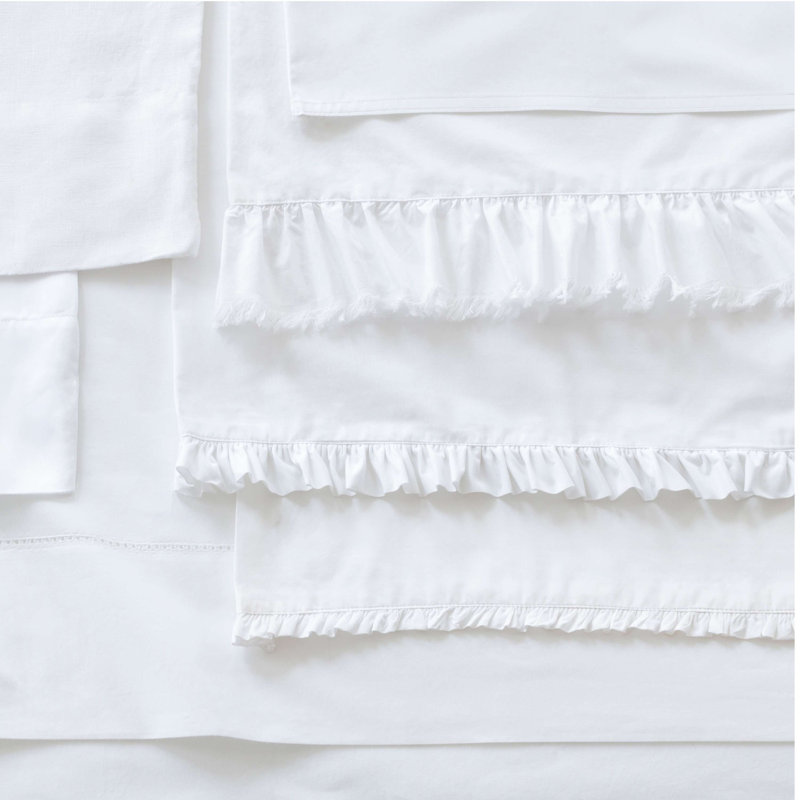 Classic Ruffle Pillowcases (Pair), Standard, White