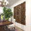 Ensemble de décoration murale en bois sculpté à la main à motif floral en bois brun avec mandala