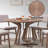 Walnut Finish Round Dining Table
