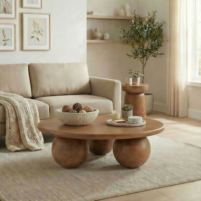 Table basse Olympus, Noyer