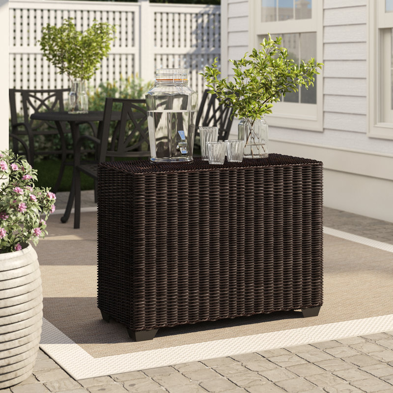 Ayomikun Rectangular Metal Outdoor Side Table