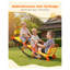 Balançoire en métal pour enfants avec 3 modes de jeu, capacité de 90 kg, jaune, pour les enfants de 3 ans et plus.