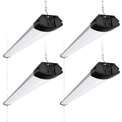 Luminaire à DEL Barrina BS84 pour atelier de 4 pi, 84 W, 10 000 lm, luminaire encastré 6500 K pour garage, sous-sol, suspendu ou encastré, 4 paquets