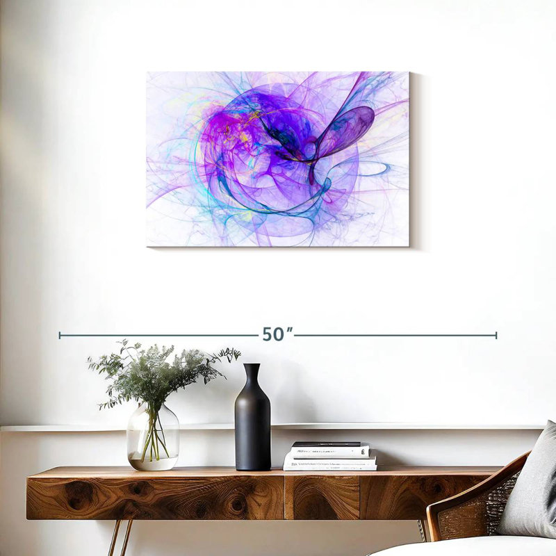 Avery Abstract Purple Strands, 20" H x 30" W