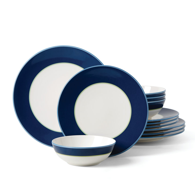 Make It Pop 12pc Dinnerware Set, Blue/Green