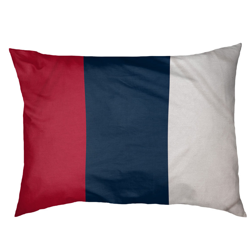Coussin New York Bronx, Petit (l 28 po x P 18 po x H 6 po), Bleu / blanc
