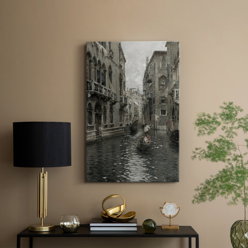 Paysage rétro CLII - galerie Cavas, H 36 po x l 24 po