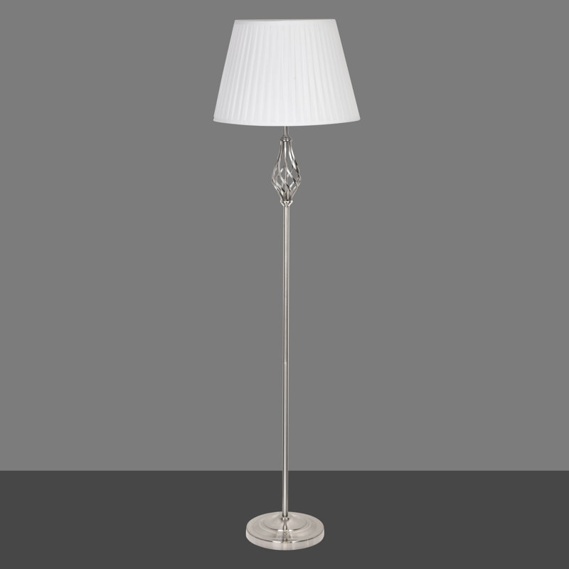 Backus 165cm Traditional Floor Lamp, Silver