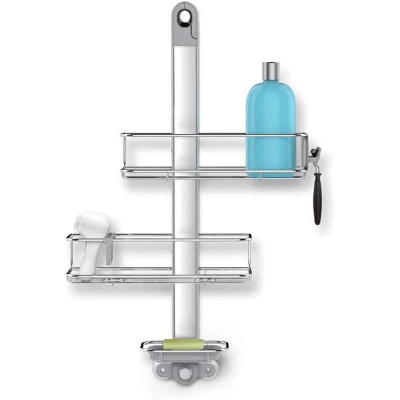 Serviteur de douche réglable en acier inoxydable et aluminium anodisé