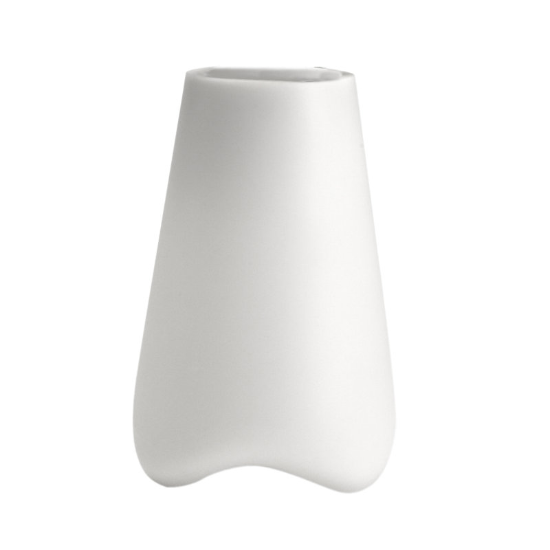 Pot de fleurs en résine Pal, Blanc, H 14,25 po x l 7 po x P 21,75 po