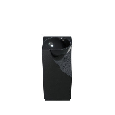 34" Tall Pedestal Bathroom Sink Solid Surface Bathroom Sink