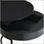 Tables basses gigognes modernes à plateau relevable avec 2 tiroirs, blanc et noir, parfaites pour le rangement et le style
