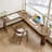 Nut-brown L-Shaped Solid Wood Writing desk-543836539-543836516