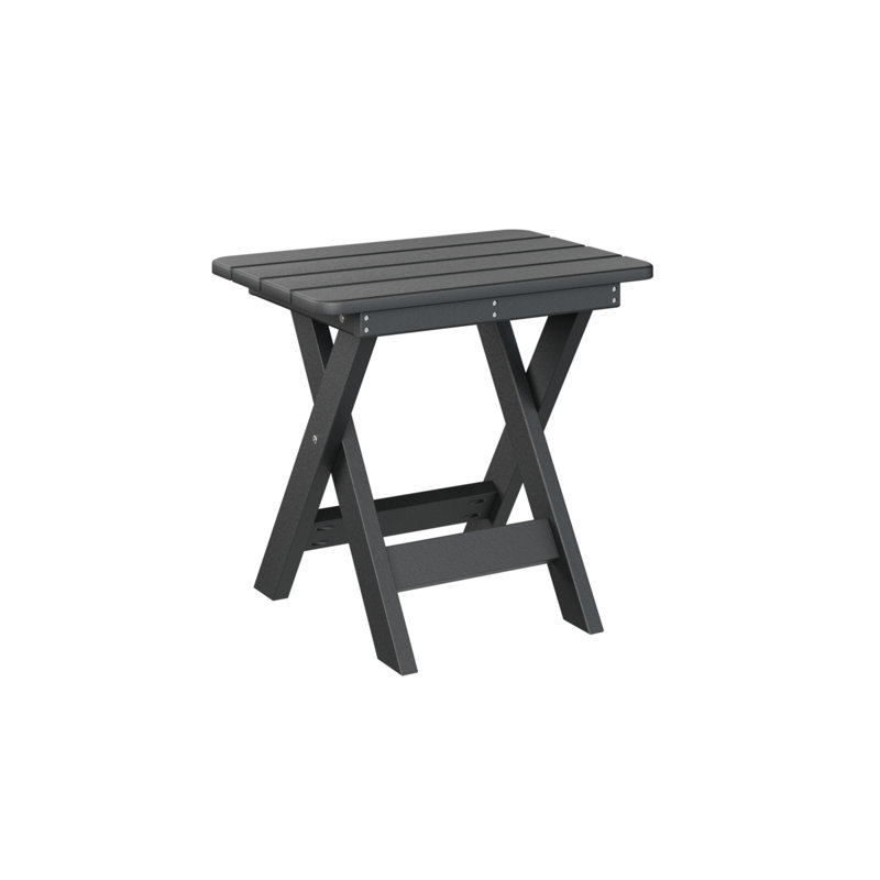 Outdoor Folding End Table, Black