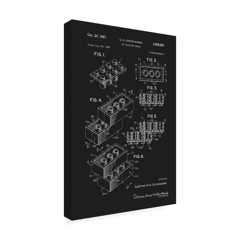 " Wrapped Canvas Wall Art - Florent Bodart 'Lego NAo2' Wall Art For Living Room, Bedroom, Or Office Décor - 12x19 " by Florent Bodart