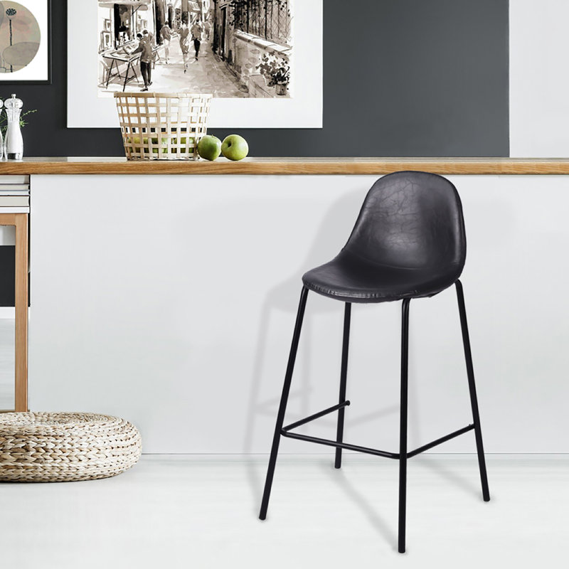 Darby Bar Stool, Black, Counter Stool (26” Seat Height)