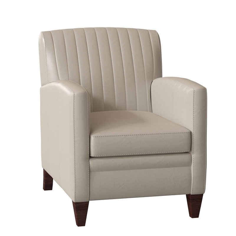 Barnabus Leather Club Chair, Outsider Raven Genuine Leather, Mahogany