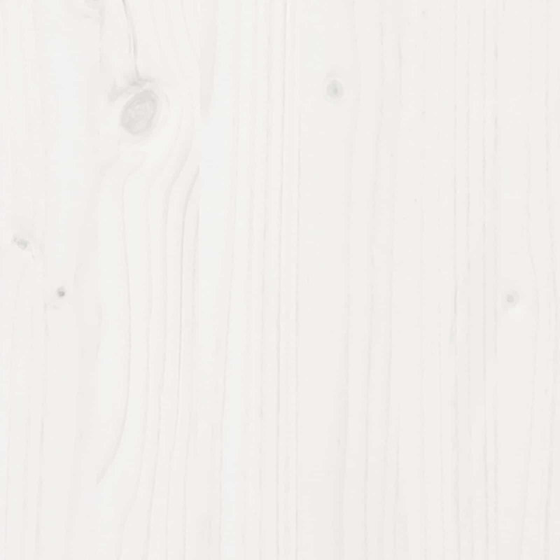 Solid Wood Bed Frame, 80 x 200cm, White/Light Grey