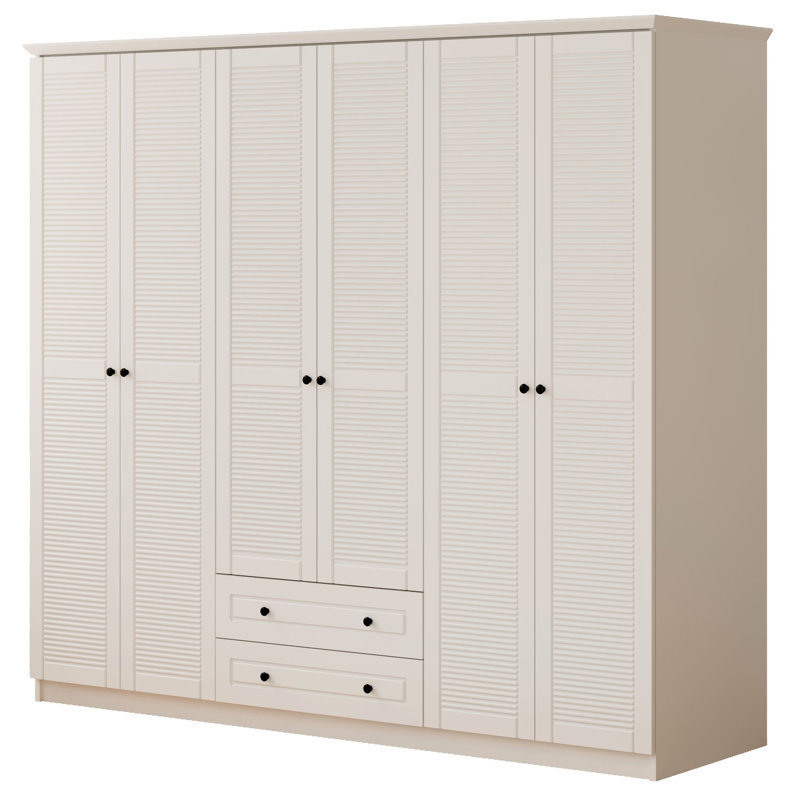 Kaylah 6 Door Manufactured Wood Wardrobe