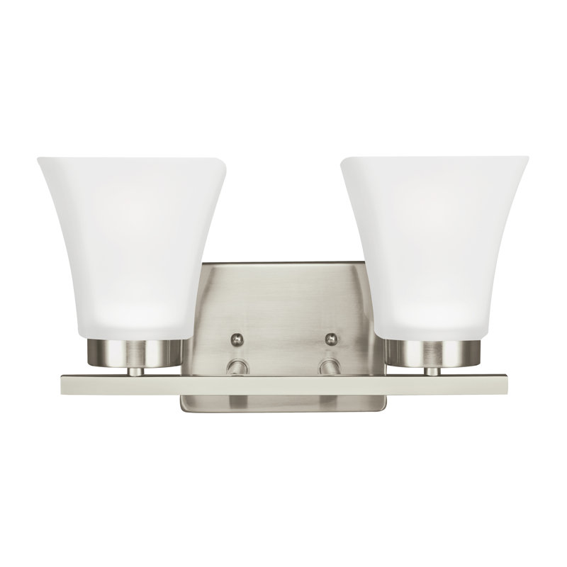 Bayfield Two Light Wall / Bath from Generation Lighting , Brushed Nickel, No