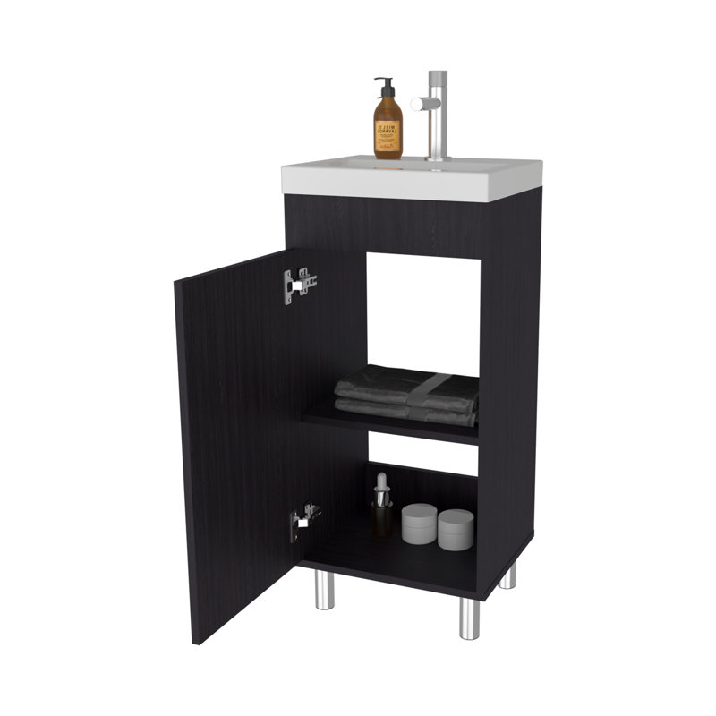 Meuble-lavabo pour salle de bain Fm Furniture, Wengé
