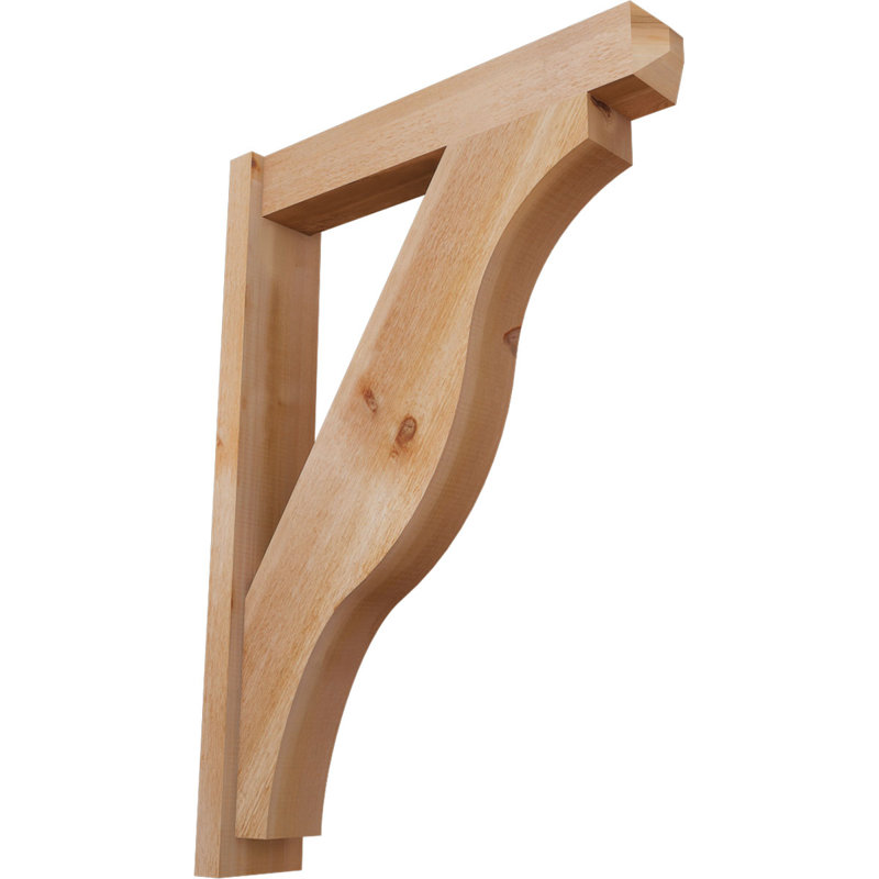 Persienne en bois rustique Funston Craftsman, P 30 po x H 42 po, Cèdre rouge de l'Ouest de 6 po (sciage brut)