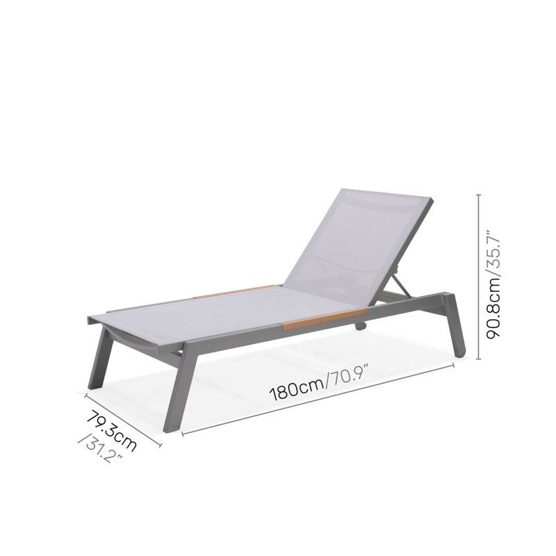 Lifestylegarden Bora 100% Maintenance Free Aluminum 3Pc Outdoor Patio Sand Lounge Set