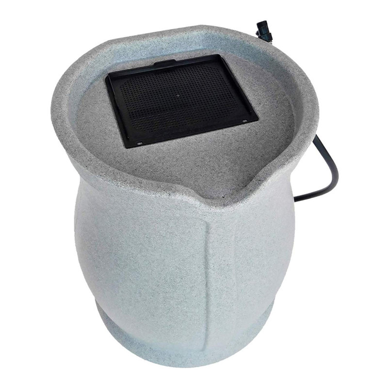 FCMP Outdoor Water Irrigation 45 Gallons Catalina Rain Barrel, Granite