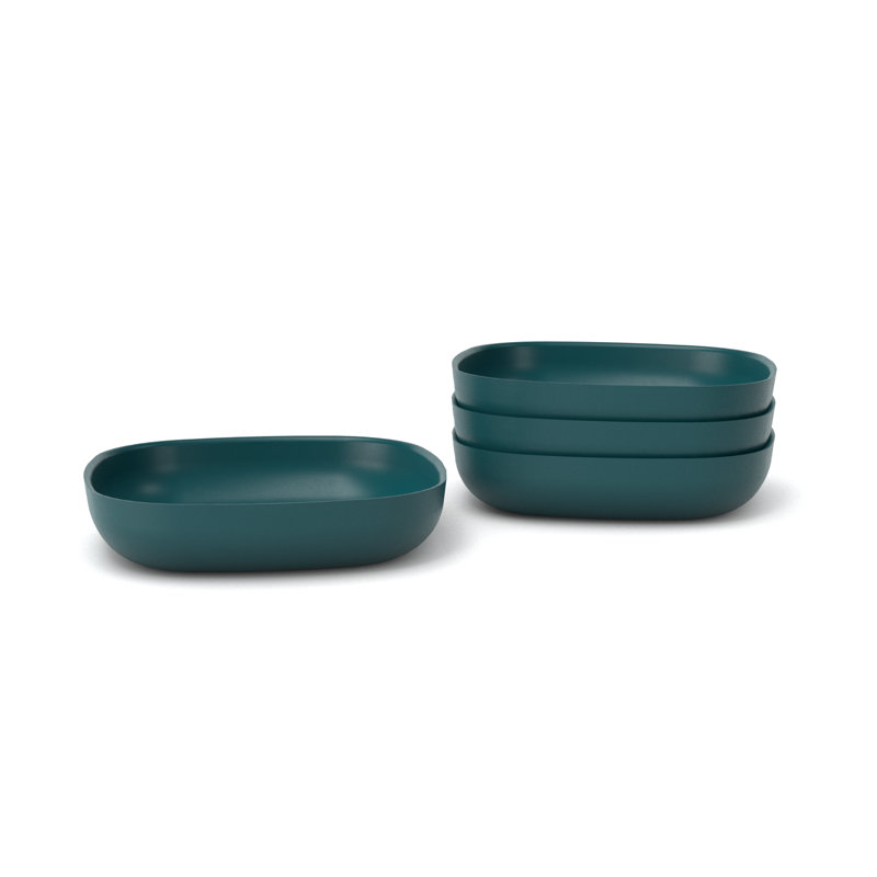 Ensemble de 4 pièces en bambou EKOBO Ensemble de bols à pâtes / salade, Abîme bleu