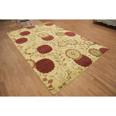 Tapis indien à motif floral All-Over 7 x 10