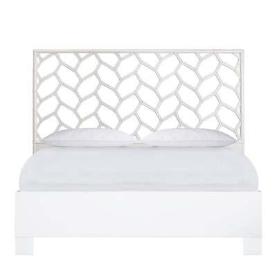 Silas King Platform Bed, Light Blue
