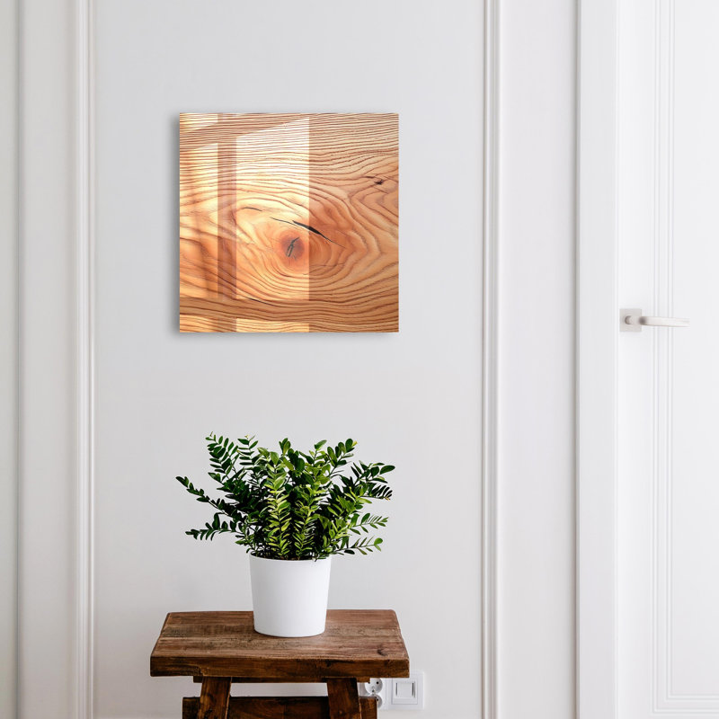 Key storage cabinet, Opens to the left, 30x30x5, Black, Wood grain in warm shades of beige, 