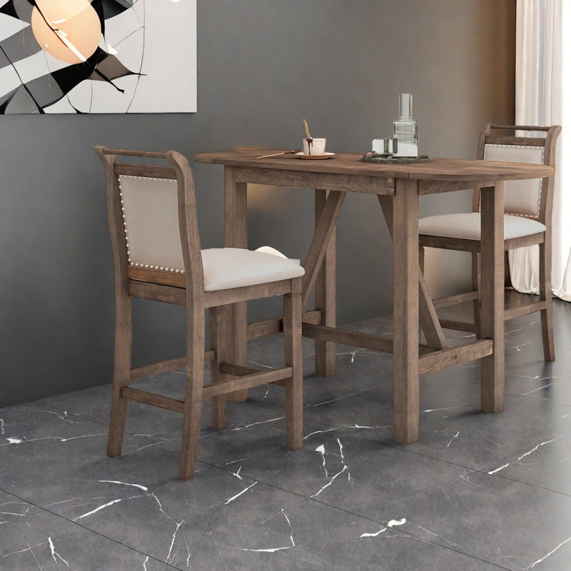 Ensembles de table de salle à manger extensible en bois (doit inclure à la fois la table et la chaise), petite cuisine rustique