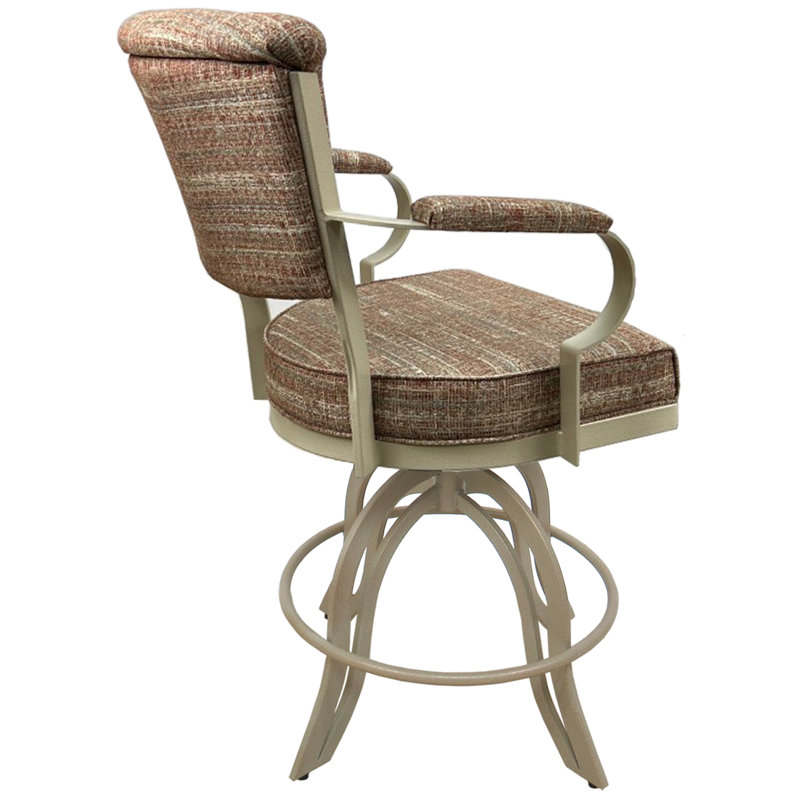 Tabouret de bar et de comptoir pivotant Racégal, Beige, Garance, Tabouret de comptoir (siège d'une hauteur de 26 p