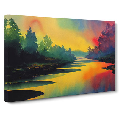 Colourful Forest Stream Vol.1 - Wrapped Canvas