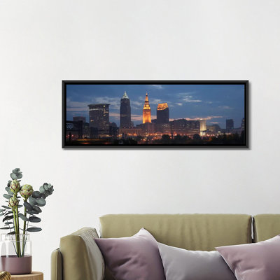 " Cleveland Panoramic Skyline Cityscape (Dusk) " by Unknown Artist