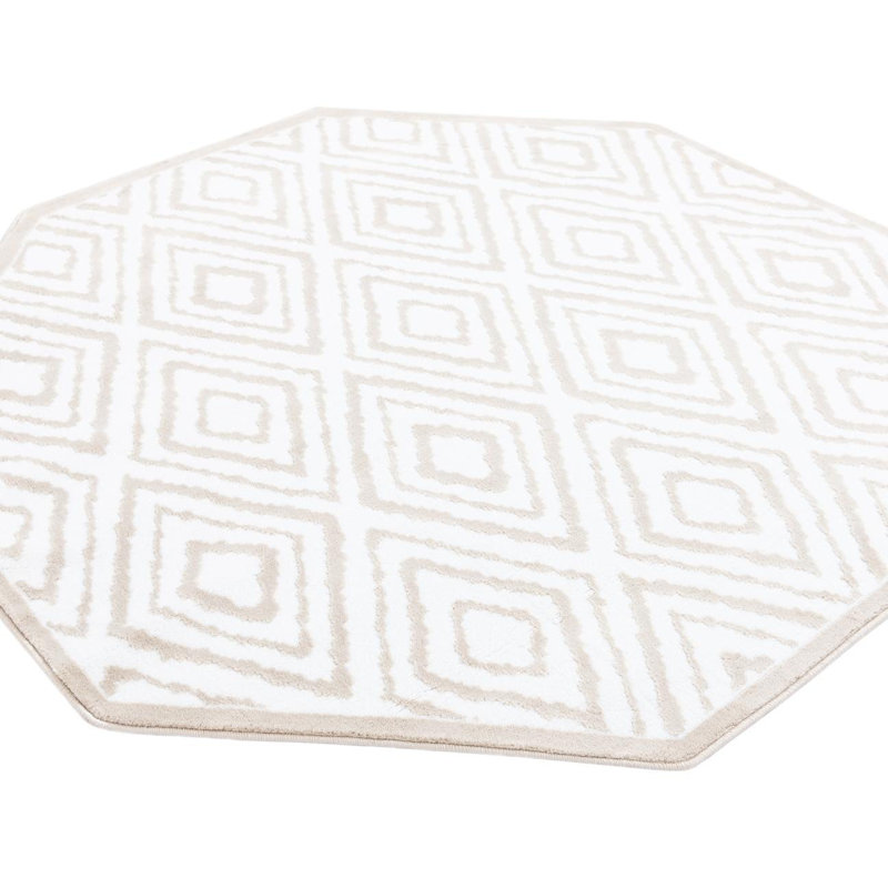 Amose Abstract Indoor Rug, Octagon 7'10" x 7'10"