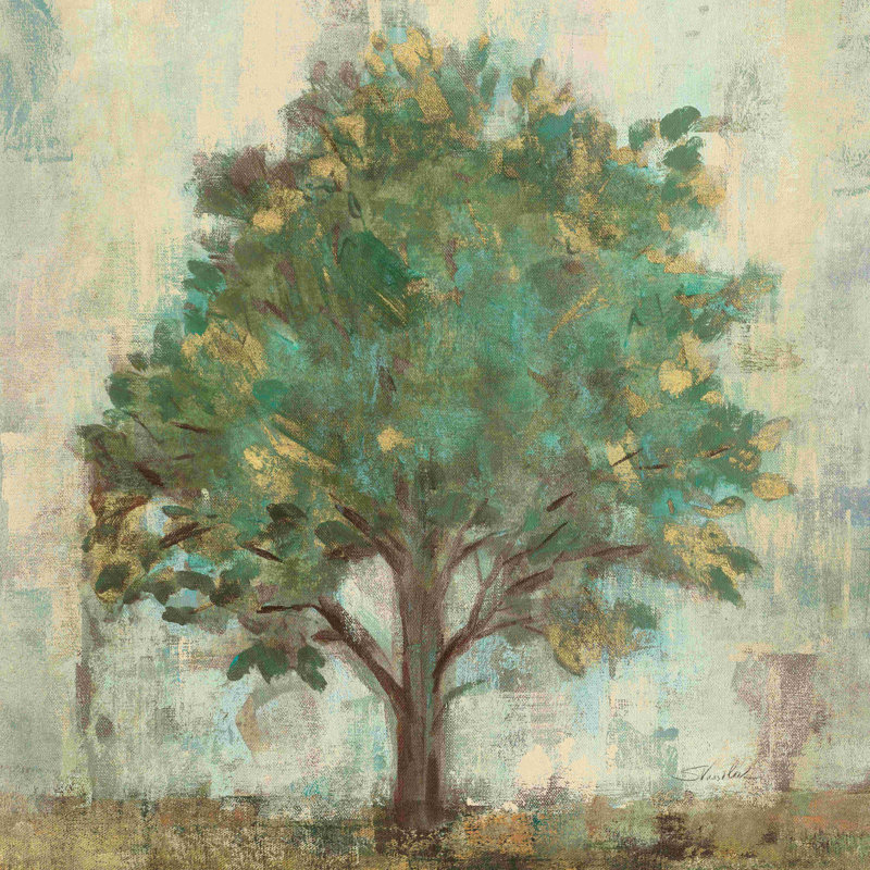 «Verdi Trees I» par Silvia Vassileva, reproduction sur toile tendue, L 12 po x H 12 po