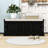 Storage Bench with 2 Drawers, 2 Cabinets and Removable Cushion for Entryway-1440841057