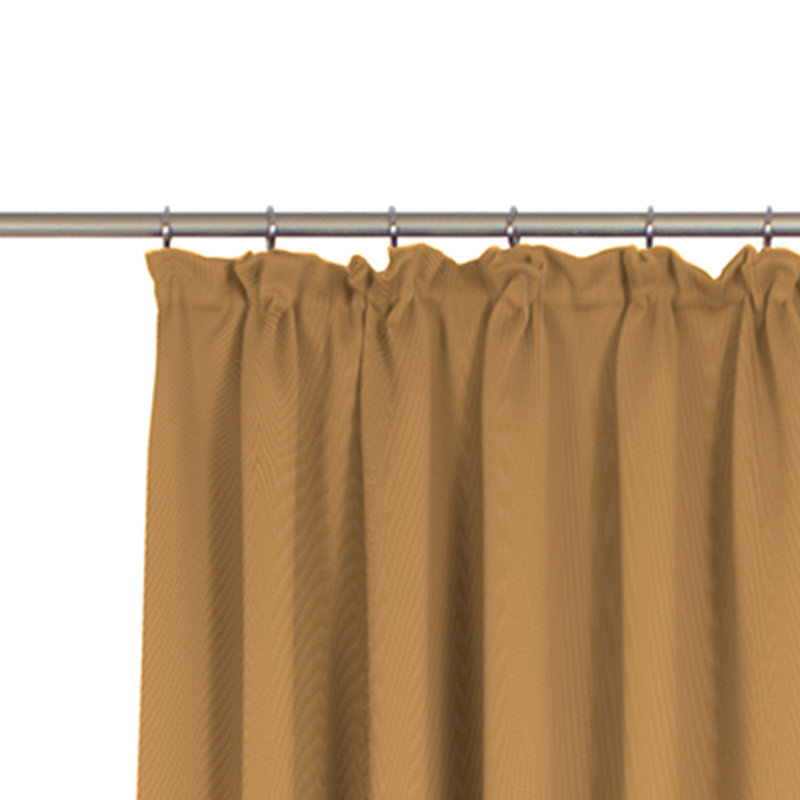 Uni Collection 100% Cotton Room Darkening Curtain Single Panel, 142cm wide x 295cm high, Curry