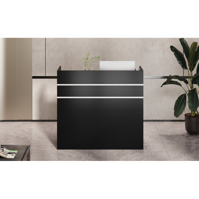 Rectangle Manufactured Wood Reception Desk