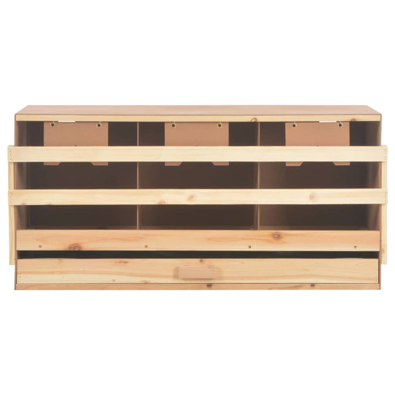 Poulailler pondant un nichoir brun naturel en bois naturel, (H 17,7 po x l 37,8 po x P 15,7 po)