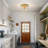 2-Light Drum Ribbed Glass Flush Mount-469464962