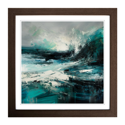 Ocean Gestural Art No.5 - Framed Print