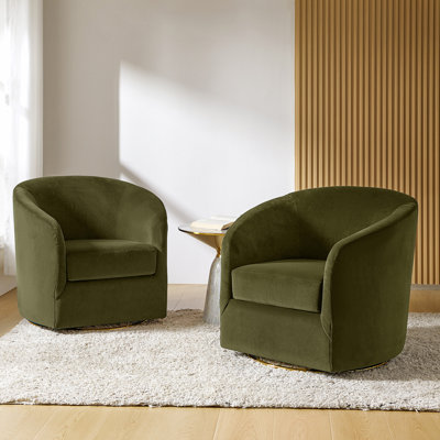 Altheimer Velvet Swivel Accent Chair