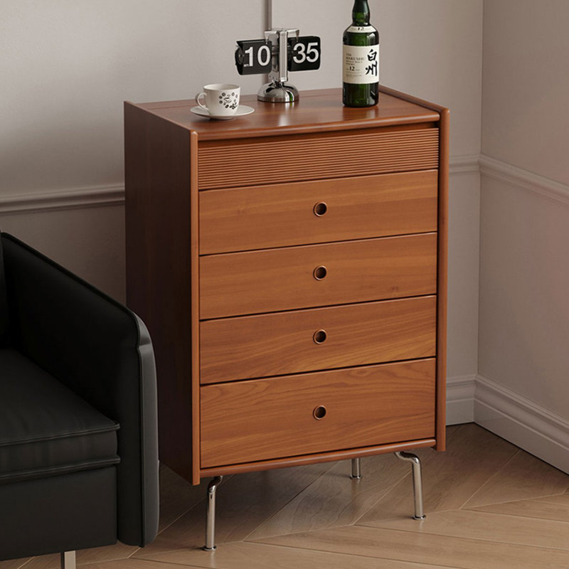 Modern Walnut Solid Wood Accent Cabinet