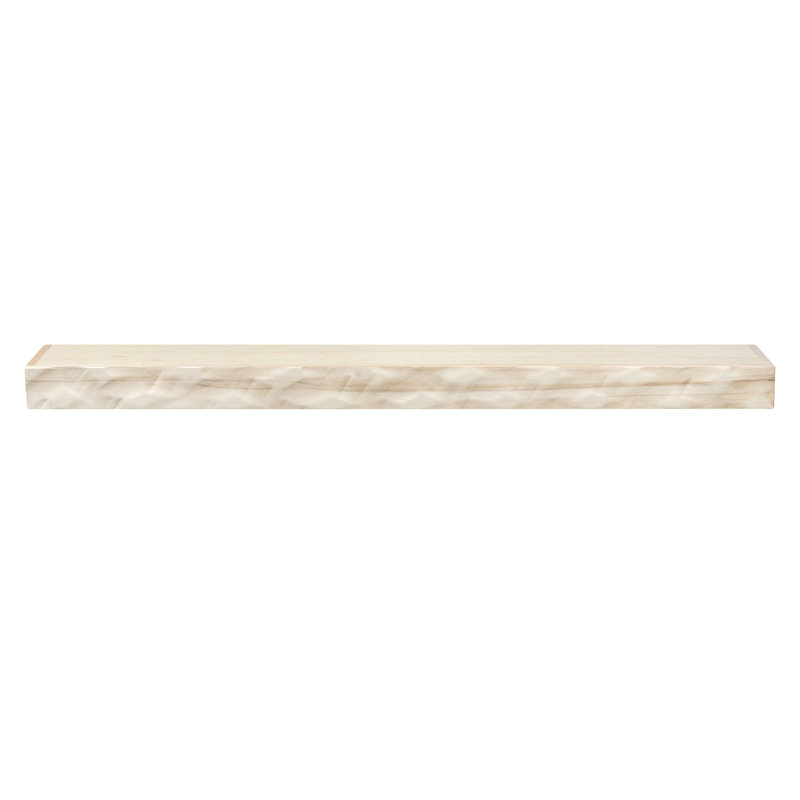 Tablette flottante en bois véritable - taillée, Sans finition, 48